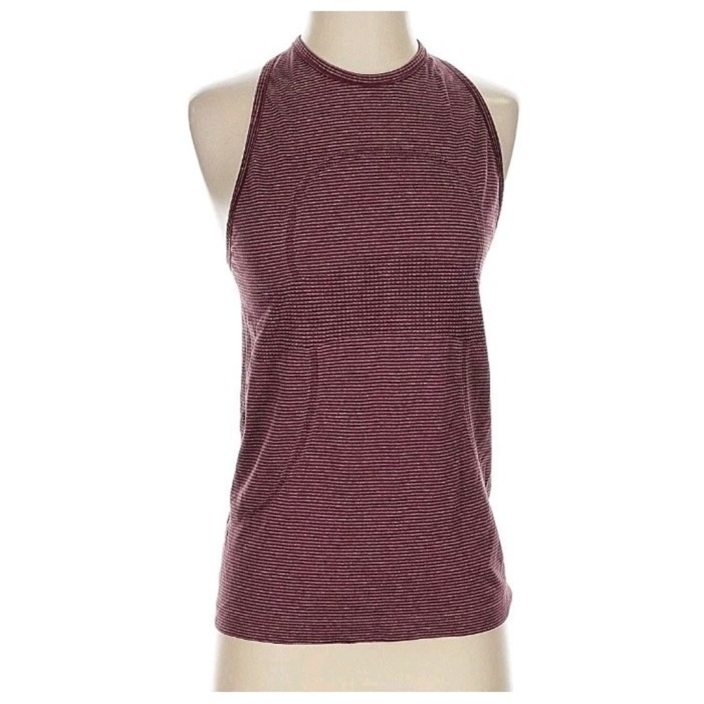 Lululemon Women's‎ 8 Swiftly Tech Racerback Tank Top Running Gym Striped